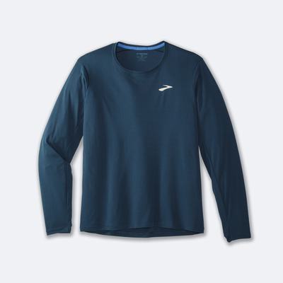 Brooks Atmosphere Long Sleeve T-shirt Herr Indigo | FSQ-146082