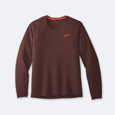 Brooks Atmosphere Long Sleeve T-shirt Herr Choklad | XMN-549836