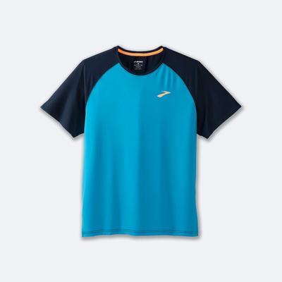 Brooks Atmosphere Short Sleeve 2.0 T-shirt Herr Blå/Marinblå | CDB-265971