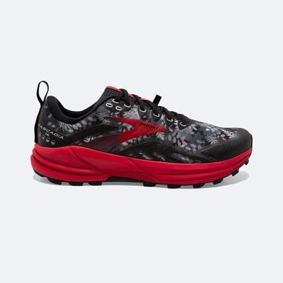 Brooks Cascadia 16 Trailskor Dam Svarta/Grå/Röda | UXB-869273