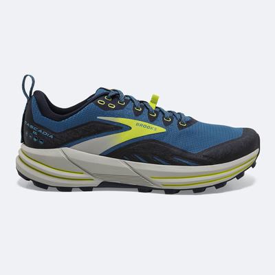 Brooks Cascadia 16 Trailskor Herr Blå/Marinblå/LjusGröna | UFK-430185