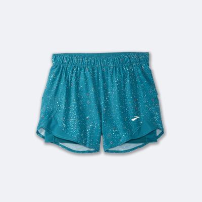 Brooks Chaser 5" 2-in-1 Shorts Dam Gröna | UMV-762480