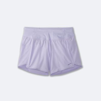 Brooks Chaser 5" Shorts Dam Lila Grå | WSE-156804