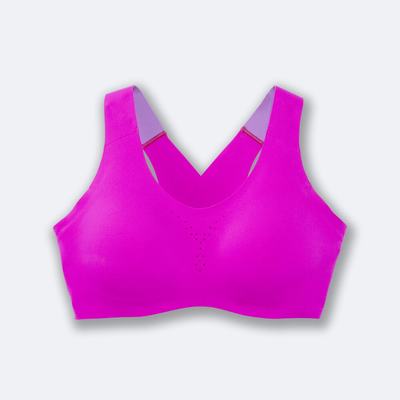 Brooks Dare Crossback Run Bra Sport Bh Dam Rosa/Lila | QXO-968537