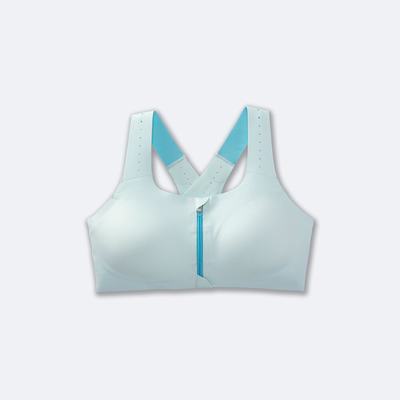 Brooks Dare Zip Run Bra 2.0 Sport Bh Dam Blå/Turkos | SQT-056138