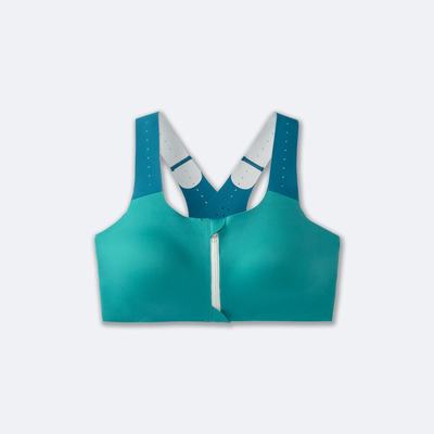 Brooks Dare Zip Run Bra 2.0 Sport Bh Dam Gröna/LjusMintgröna | UFD-281795