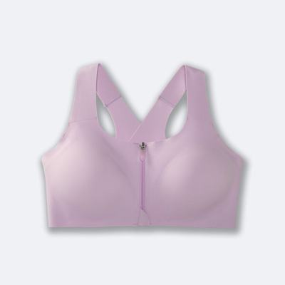 Brooks Dare Zip Run Bra Sport Bh Dam Lila | MRK-096718