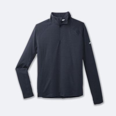 Brooks Dash 1/2 Zip Jacka Herr MörkGrå | DWU-452169