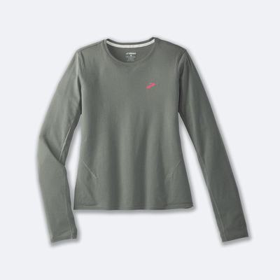 Brooks Distance Long Sleeve 2.0 T-shirt Dam Gröna | DHQ-093574