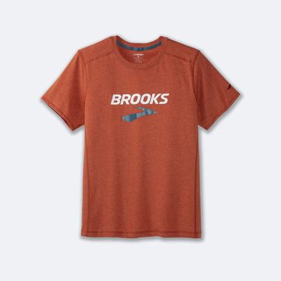 Brooks Distance Short Sleeve 2.0 T-shirt Herr Röda | BMN-960472