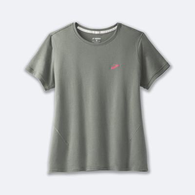 Brooks Distance Short Sleeve 2.0 T-shirt Dam Gröna | IXG-823950