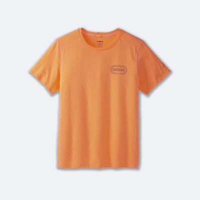 Brooks Distance Short Sleeve 2.0 T-shirt Herr Orange | OUH-653904