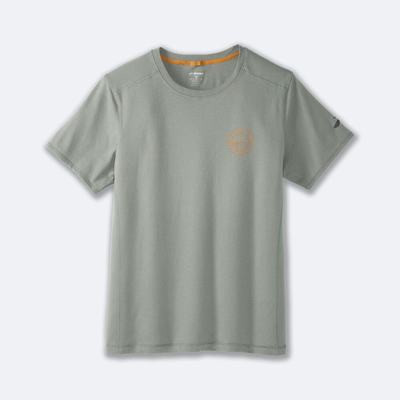 Brooks Distance Short Sleeve 2.0 T-shirt Herr Gröna | YAD-326859