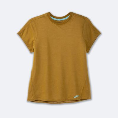 Brooks Distance Short Sleeve T-shirt Dam Olivgröna | BKS-048625