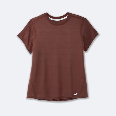 Brooks Distance Short Sleeve T-shirt Dam Choklad | GPN-457981