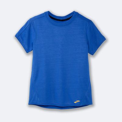 Brooks Distance Short Sleeve T-shirt Dam Blå | NXI-519087