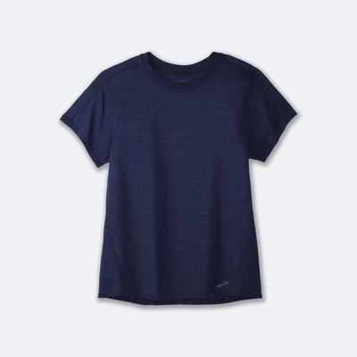 Brooks Distance Short Sleeve T-shirt Dam Marinblå | UHS-546187