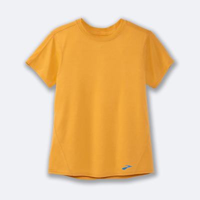 Brooks Distance Short Sleeve T-shirt Dam Gula | VSF-861074