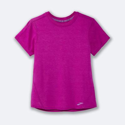 Brooks Distance Short Sleeve T-shirt Dam Rosa | XFZ-587142