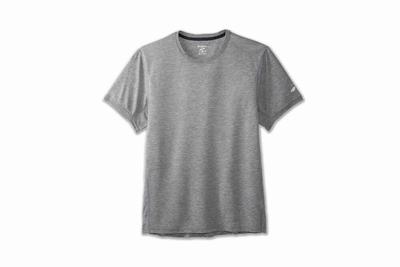 Brooks Distance Short Sleeve T-shirt Herr Grå | OPX-946250