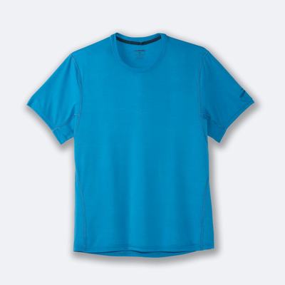 Brooks Distance Short Sleeve T-shirt Herr Blå | XUF-485231