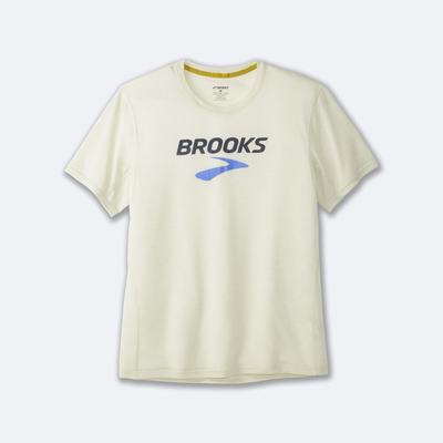 Brooks Distance Tryck Short Sleeve T-shirt Herr Orange | GEN-754192