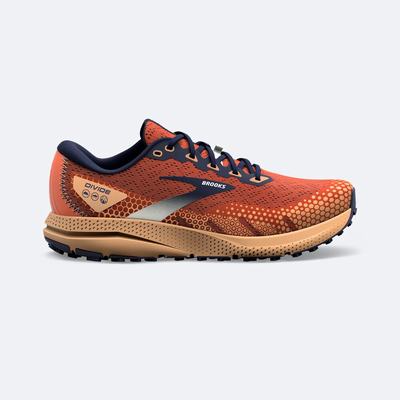 Brooks Divide 3 Trailskor Herr Orange/Marinblå | HFR-974602