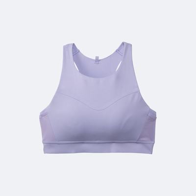 Brooks Drive 3 Pocket Run Bra Sport Bh Dam Lila Grå | AUZ-917234