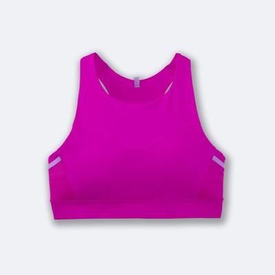 Brooks Drive 3 Pocket Run Bra Sport Bh Dam Rosa | MFH-071526