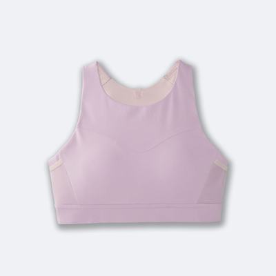 Brooks Drive 3 Pocket Run Bra Sport Bh Dam Lila/Rosa | XYF-187590