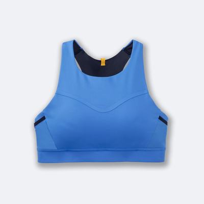 Brooks Drive 3 Pocket Run Bra Sport Bh Dam Blå | ZNU-084735