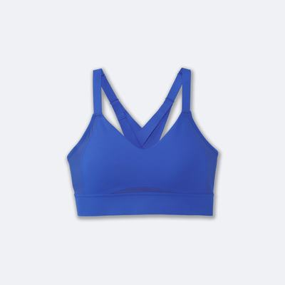 Brooks Drive Interlace Run Bra Sport Bh Dam Blå | BMS-401853