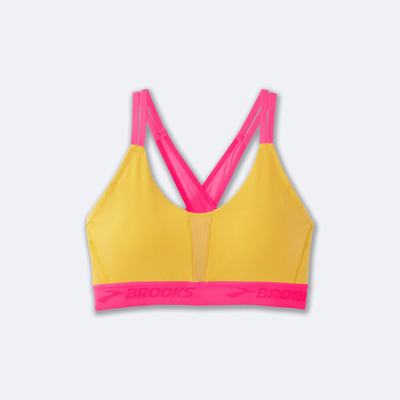 Brooks Drive Plunge Run Bra 2.0 Sport Bh Dam Orange/Rosa | QRM-296853