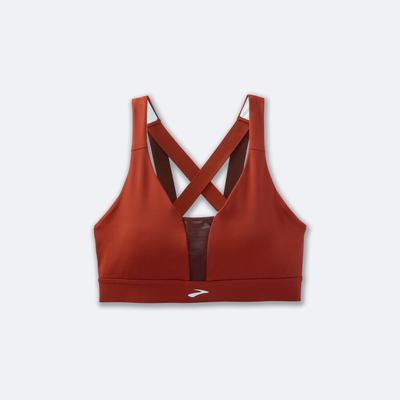 Brooks Drive Plunge Run Bra Sport Bh Dam Koppar/Blå | SRZ-964128