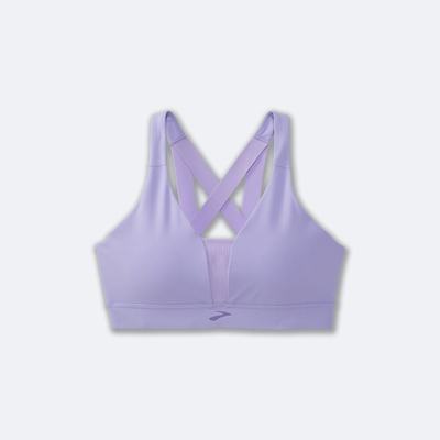 Brooks Drive Plunge Run Bra Sport Bh Dam Lila Grå | XQZ-406972