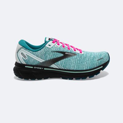 Brooks Ghost 14 Löparskor Dam Vita/Svarta/Blå | WAO-039184