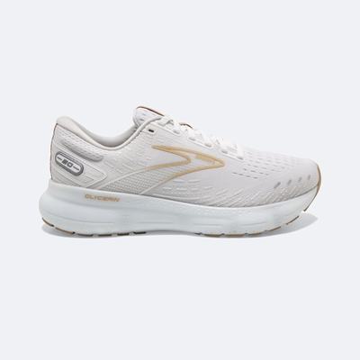 Brooks Glycerin 20 Löparskor Dam Vita/Khaki | VWE-478916