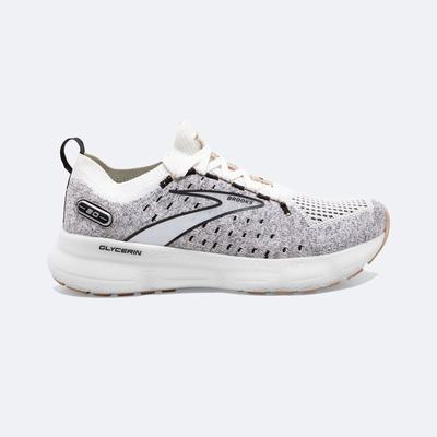 Brooks Glycerin StealthFit 20 Löparskor Dam Vita/Svarta/Grädde | QXF-196204