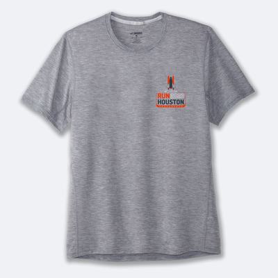 Brooks Houston23 Distance Short Sleeve 2.0 T-shirt Herr Grå | UWB-926431