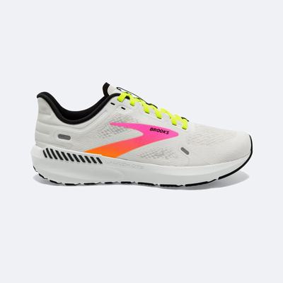 Brooks Launch GTS 9 Löparskor Dam Vita/Rosa | ZUA-493601