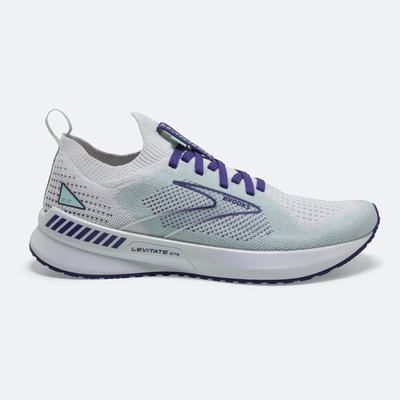 Brooks Levitate StealthFit GTS 5 Löparskor Dam Vita/Marinblå Blå | XFD-063925