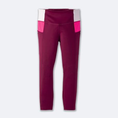 Brooks Method 3/4 Tight Strumpbyxor Dam Burgundy/Rosa | IPB-497680