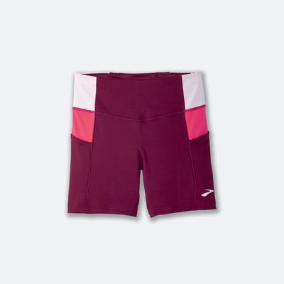 Brooks Method 5" Short Tight Strumpbyxor Dam Burgundy/Rosa | IOA-978126