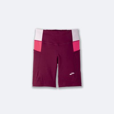 Brooks Method 8" Short Tight Strumpbyxor Dam Burgundy/Rosa | LZQ-713582