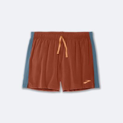 Brooks Moment 5" Shorts Herr Röda/Blå | SYL-541397