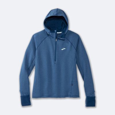 Brooks Notch Thermal 2.0 Hoodie Dam Blå Grå | RYJ-057934