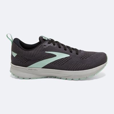 Brooks Revel 5 Löparskor Dam Svarta/Gröna | RQT-318490