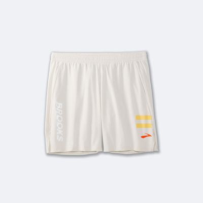 Brooks Run Within 7" Linerless Shorts Herr Randig | YKQ-956308