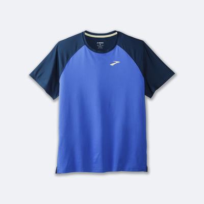 Brooks Run Within Short Sleeve T-shirt Herr Blå/Indigo | NCT-809236