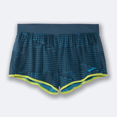 Brooks Sherpa 3" Split Shorts Herr MörkGröna | JQO-518320